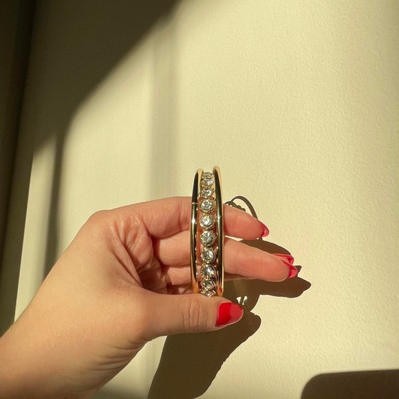 gold bangle stack bundle of three - Picture 4 of 4